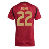 Belgicko Jeremy Doku #22 Domáci Ženy futbalový dres ME 2024 Krátky Rukáv